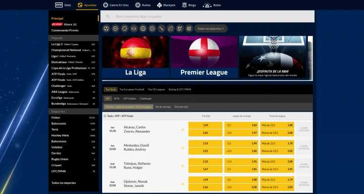Funciones de control y personalización en Admiralbet